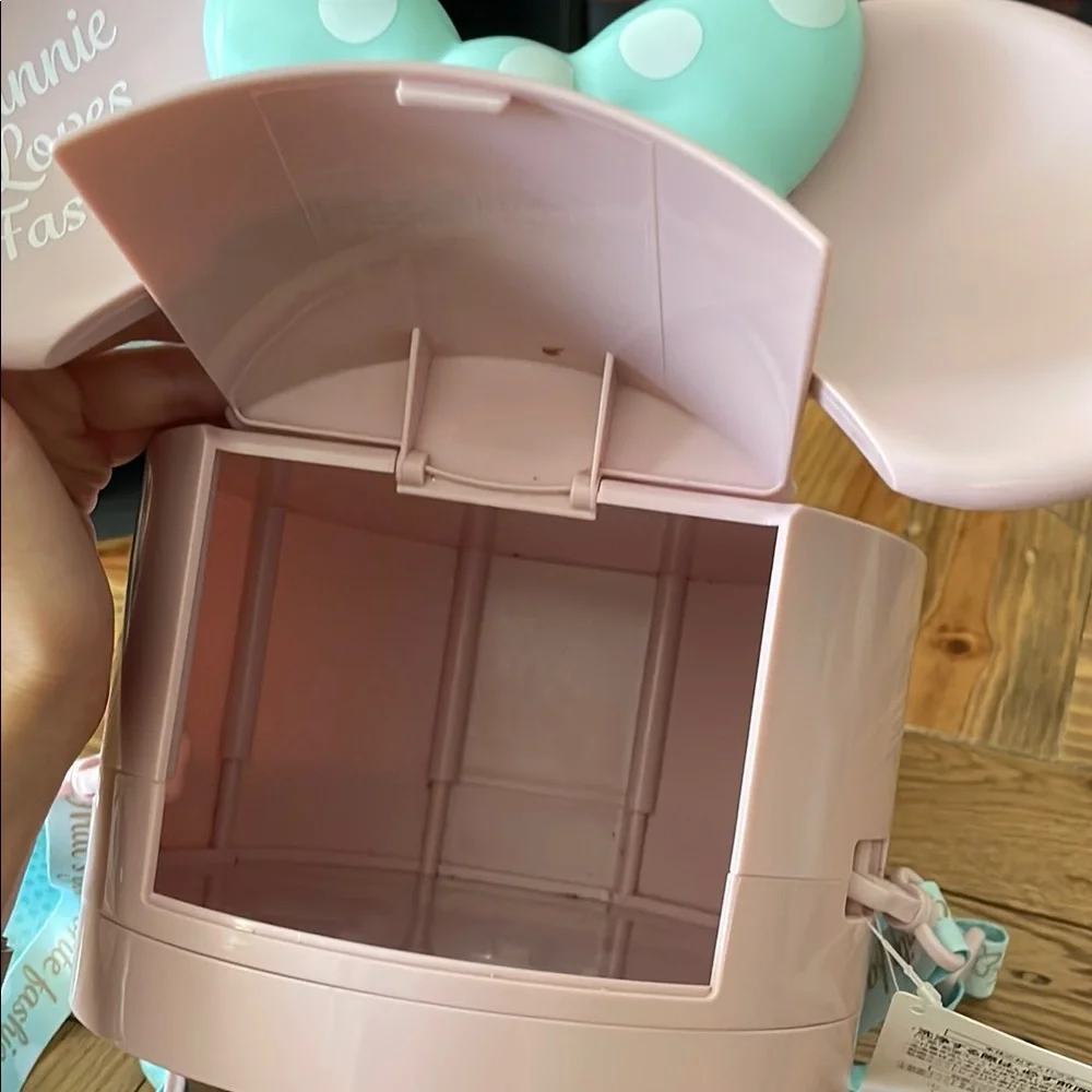 Minnie Mouse Pink and Mint Popcorn Bucket from Tokyo Japan with tag - Picture 5 of 8